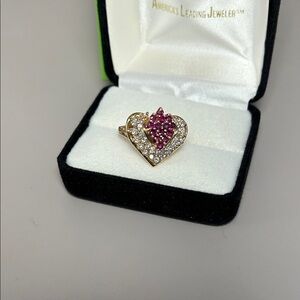 14K Vintage Gold Diamond And Ruby Ring